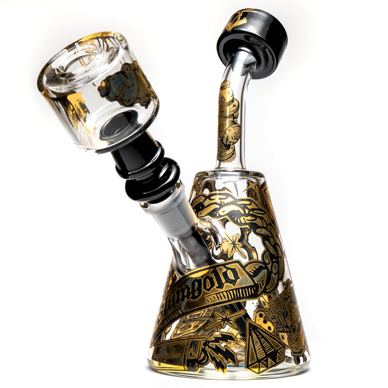 Slum Gold - Flava Sava Beaker - Bent Neck - The Cave