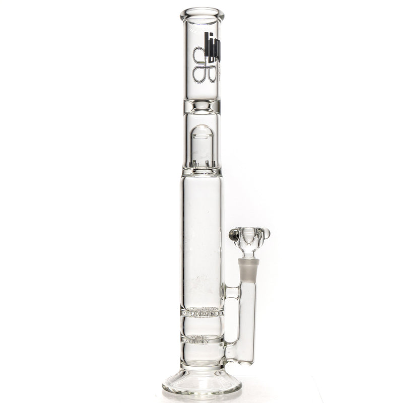 Liquid Sci - Straight Tube w/ Jacuzzi Perc - Black & Platinum Label - The Cave