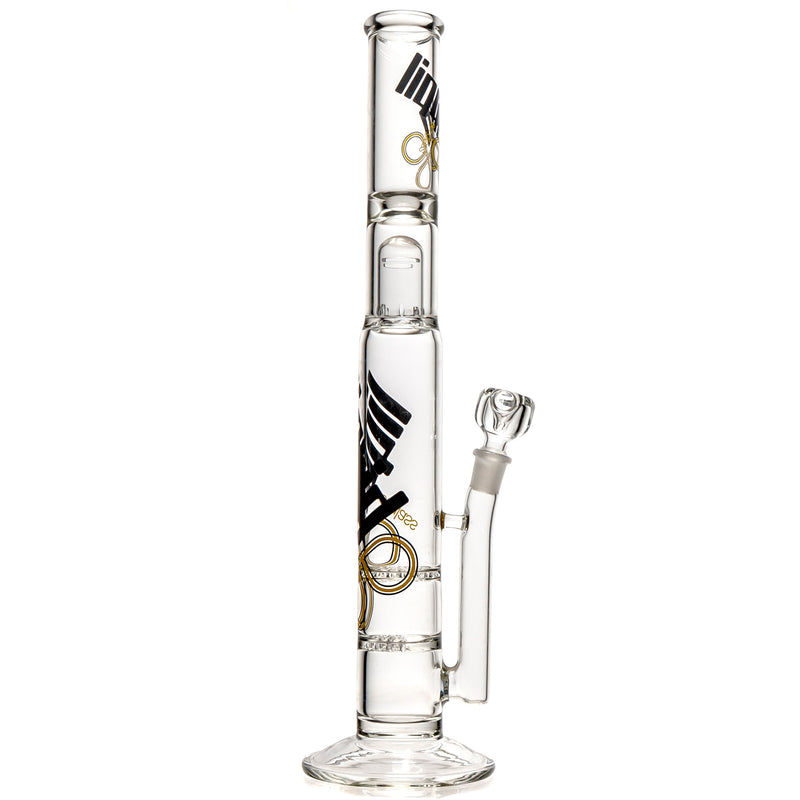 Liquid Sci - Straight Tube w/ Jacuzzi Perc - Black & Yellow Label - The Cave