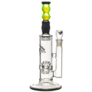 Envy Glass - Double Waffle Perc - Black & Slyme w/ Black Label - The Cave