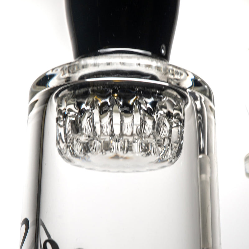 Envy Glass - Double Waffle Perc - Black & Slyme w/ Black Label - The Cave