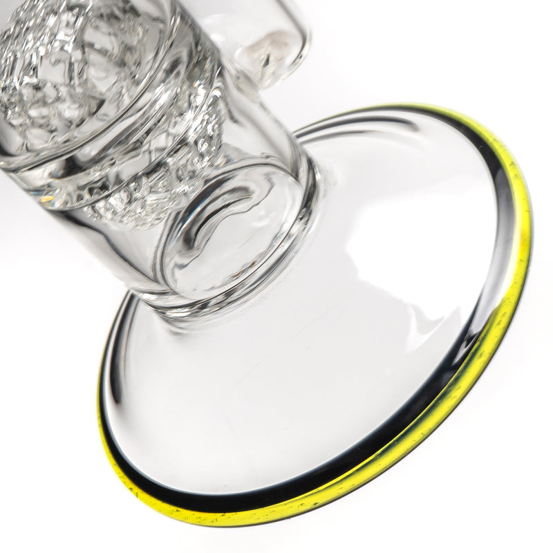 Envy Glass - Double Waffle Perc - Black & Slyme w/ Black Label - The Cave