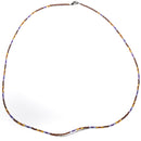 Handmade Beaded Necklace - Amber & Purple - The Cave