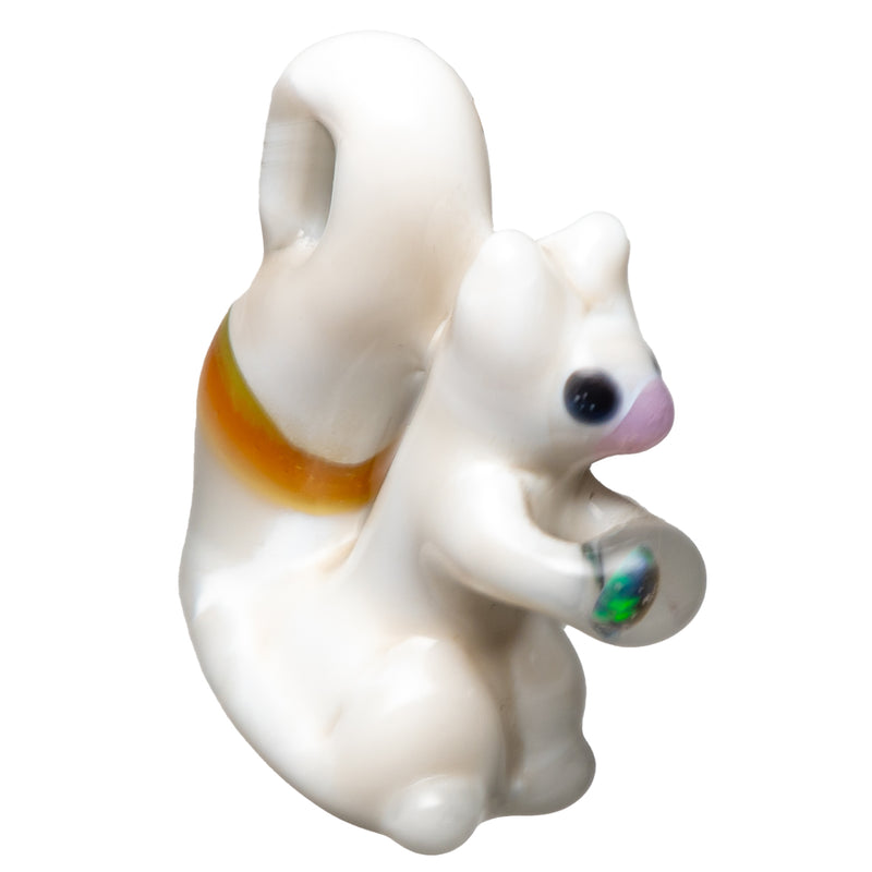 Irene - Pendant - Squirrel w/ Opal - Green & Orange - The Cave