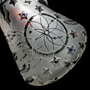 ROOR.US - 18" Custom Sandblasted Beaker - 50x5 - Swarovski - Feathers - The Cave