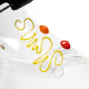 ROOR.US - 12" Custom Sandblasted Beaker w/ Color Pinch - 50x5 - Thumb Print - The Cave