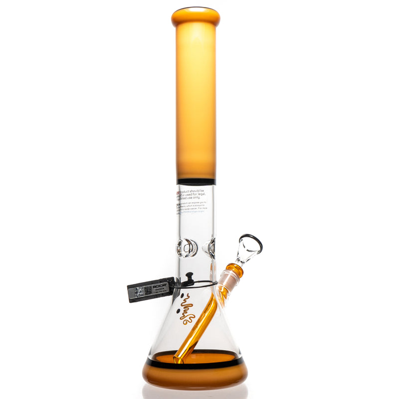 ROOR.US - 18” Fixed Beaker - 50x5 - Milky Orange & White - Gold - The Cave