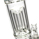 ROOR.US - 20” Fixed Beaker - Double Barrel Perc - Mint - Black & White - The Cave