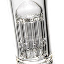 ROOR.US - 21” Fixed Beaker - Double 10 Arm Tree Perc - Pink - Gold - The Cave