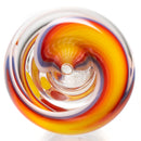 ROOR.US x Chase Adams - 18" Worked Beaker - 50x5 - Fire & Purple Fade to Clear - The Cave