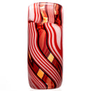 RekTipz - Glass Tip - XL - 12mm - Red, White & Black Swirl - The Cave