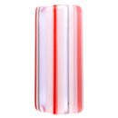 RekTipz - Glass Tip - 6 Shooter - 10mm - Red, White & Pink Stripe - The Cave