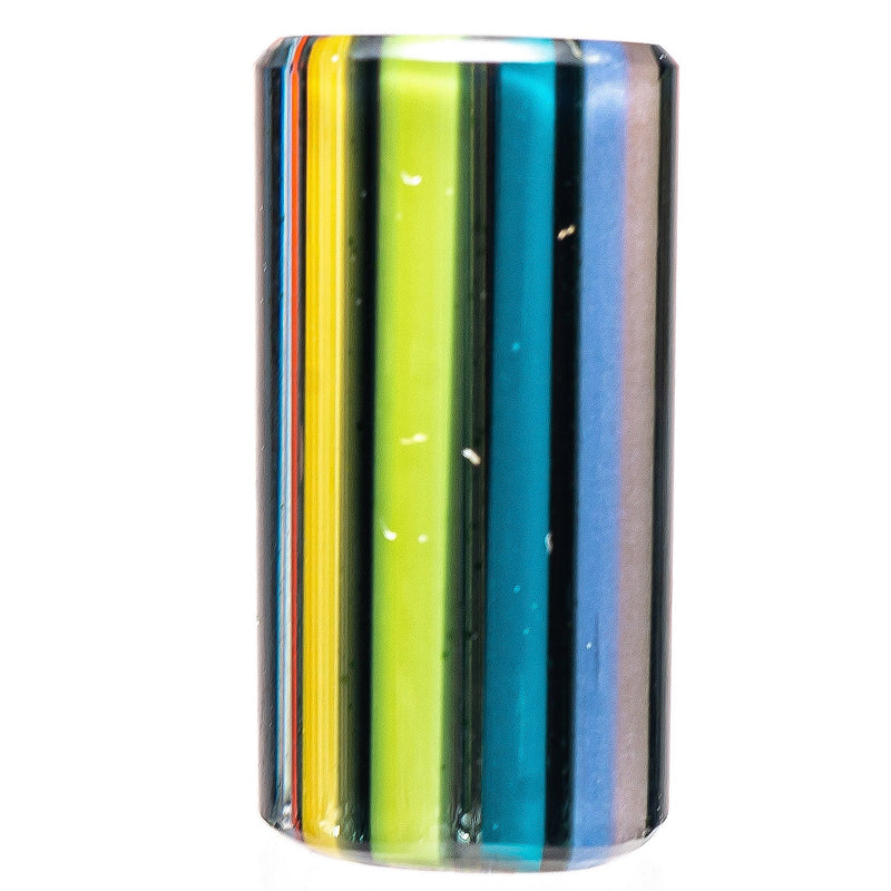 RekTipz - Glass Tip - 6 Shooter - 9mm - Rainbow Sparkle Stripe - The Cave