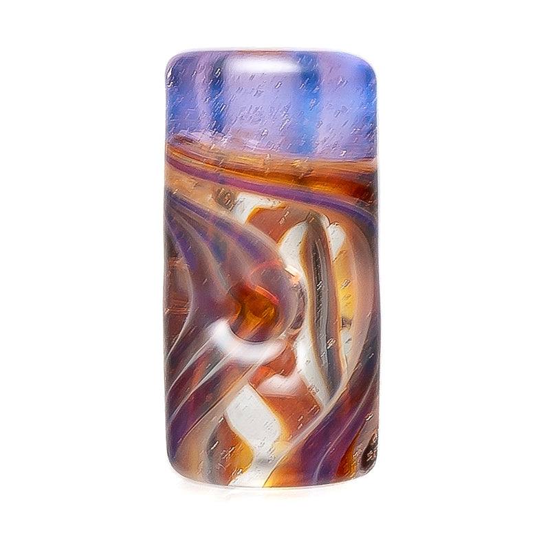 RekTipz - Glass Tip - 12mm - Amber Purple & UV Swirl w/ Pink Slyme Tip - The Cave