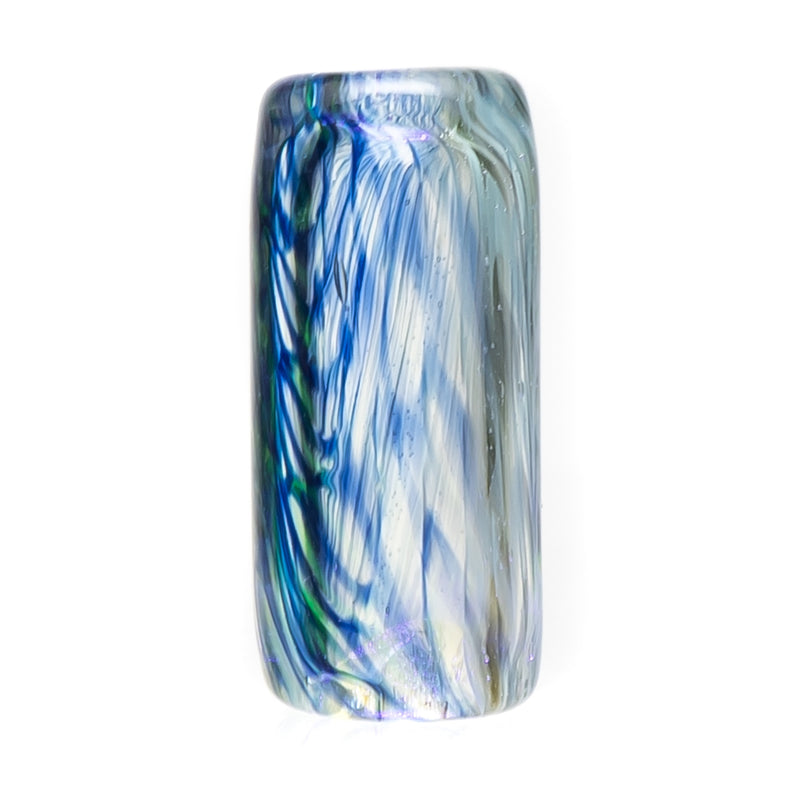 RekTipz - Glass Tip - XL - 12mm - Blue & White Swirl w/UV - The Cave