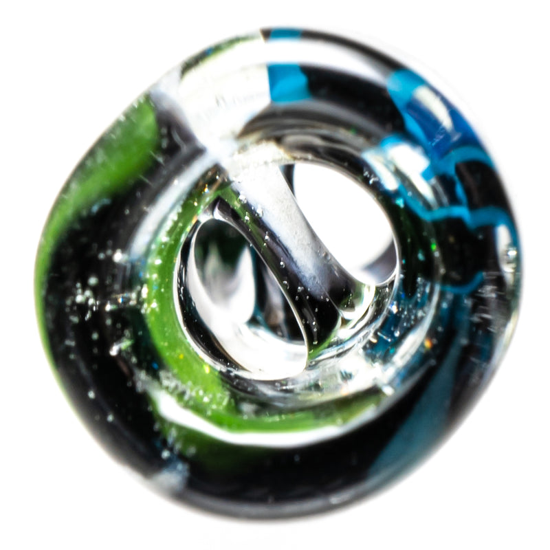 RekTipz - Glass Tip - 12mm - Black & Teal w/ UV - The Cave