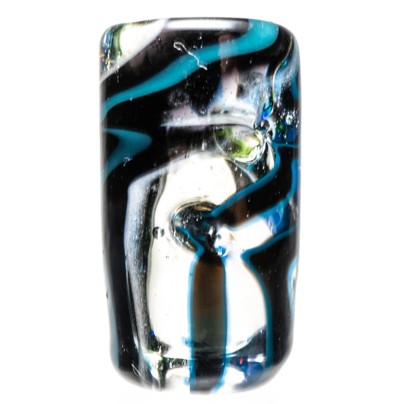 RekTipz - Glass Tip - 12mm - Black & Teal w/ UV - The Cave