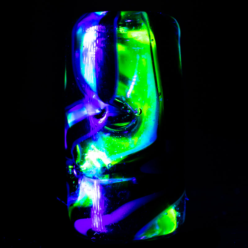 RekTipz - Glass Tip - 12mm - Black & Teal w/ UV - The Cave