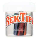 RekTipz - Glass Tip - 6 Shooter - 11mm - Rainbow Sparkle Stripe - The Cave