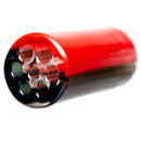 RekTipz - Glass Tip - 6 Shooter - 11mm - Red & Galaxy Split - The Cave