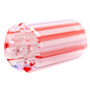 RekTipz - Glass Tip - 6 Shooter - 10mm - Red, White & Pink Stripe - The Cave