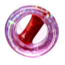 RekTipz - Glass Tip - XL - 12mm - Cropal Pink Slyme w/ Red - The Cave