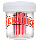 RekTipz - Glass Tip - 6 Shooter - 11mm - Red, White & Pink Stripe - The Cave