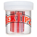 RekTipz - Glass Tip - 6 Shooter - 13mm - Red, White & Pink Stripe - The Cave