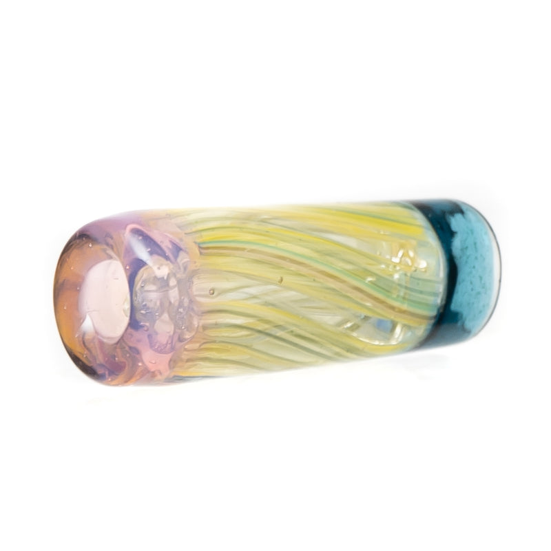 RekTipz - Glass Tip - XL - 12mm - Yellow Swirl w/ Pink Slyme & BSD Tips - The Cave