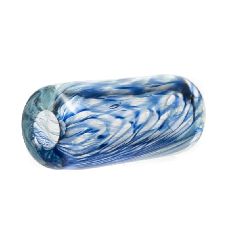 RekTipz - Glass Tip - XL - 12mm - Blue & White Swirl w/UV - The Cave