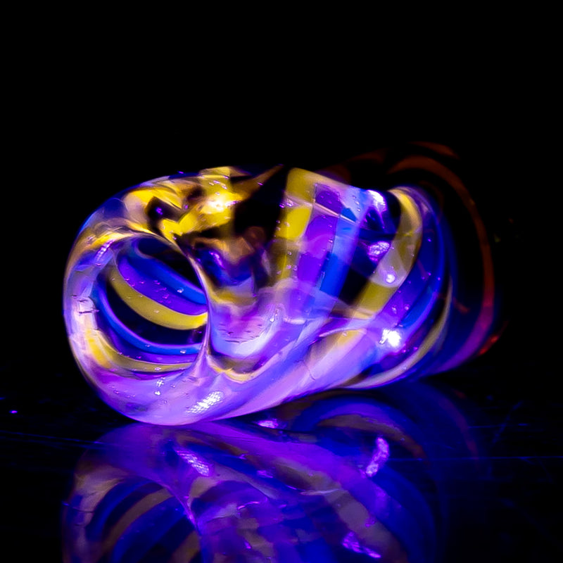 RekTipz - Glass Tip - 11mm - UV Swirl w/ Fume Tip - The Cave