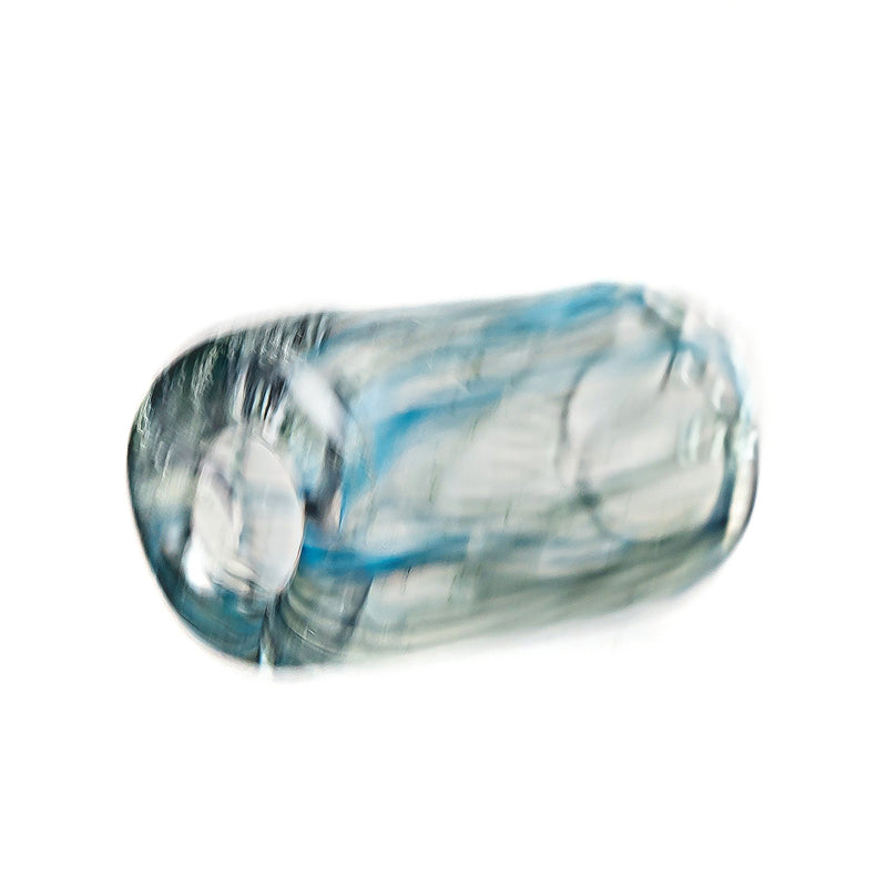 RekTipz - Glass Tip - 12mm - Blue Sparkle Swirl w/UV - The Cave