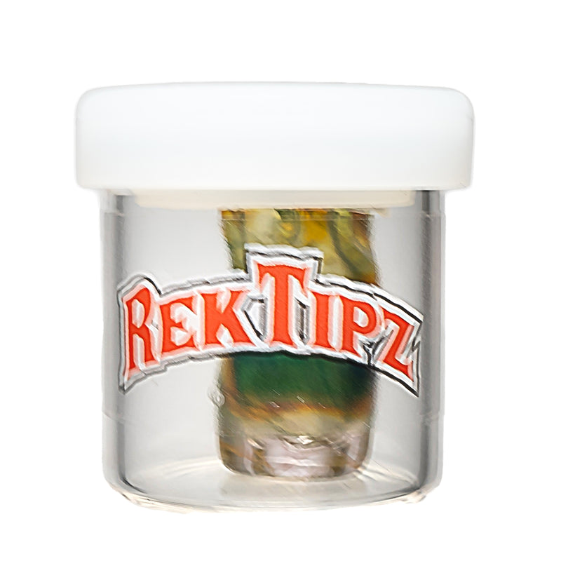 RekTipz - Glass Tip - 11mm - Sparkle Fume w/ Streak - The Cave