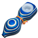 Steve's Dank Pipes - Small Pipe - Maine Spectra-Birch - Blue & White - White Bowl - The Cave