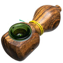 Steve's Dank Pipes - Small Pipe - Brazilian Bocote - Green Bowl - The Cave