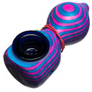 Steve's Dank Pipes - Small Pipe - Maine Spectra-Birch - Pink & Blue - Green Bowl