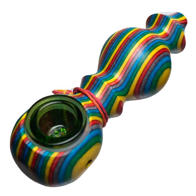 Steve's Dank Pipes - The Classic - Maine Spectra-Birch - Rainbow - Green Bowl - The Cave