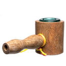 Steve's Dank Pipes - Cob Pipe - Figured Mango - Teal Bowl - The Cave