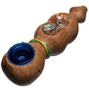 Steve's Dank Pipes - Inlay - Stones - South American Tornillo - Blue Bowl - The Cave