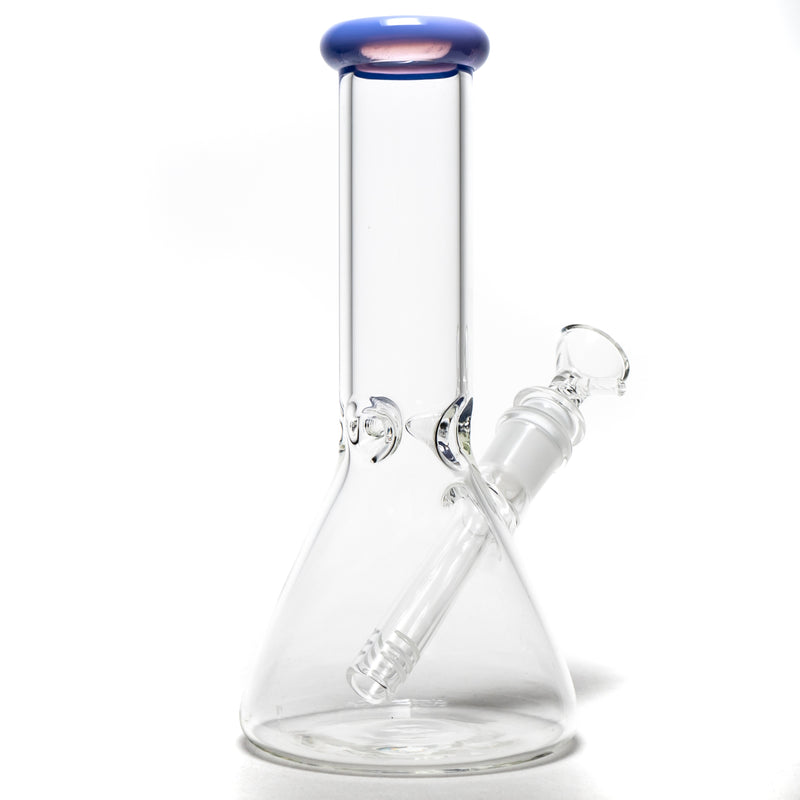 Shooters - 8" Beaker - Milky Purple Accent - The Cave