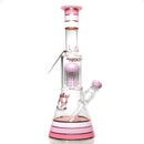 Phoenix Star - 14" Tree Perc Beaker - 8 Arm - Milky Pink - The Cave