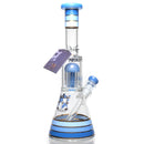 Phoenix Star - 14" Tree Perc Beaker - 8 Arm - Milky Blue - The Cave