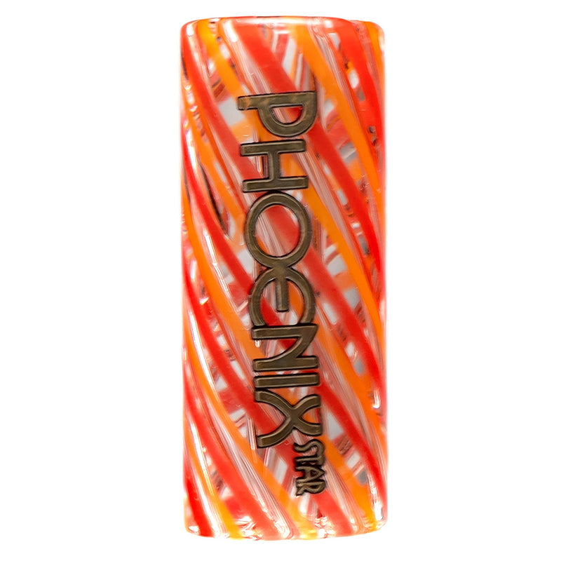 Phoenix Star - Glass Rolling Tip - Channeled - Red & Orange - The Cave