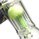 Phoenix Star - 14" Tree Perc Beaker - 8 Arm - Milky Green - The Cave