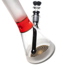 Phoenix Star - 12" Sandblasted Band Beaker - Red & Gold - The Cave