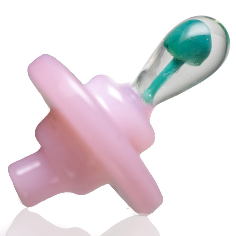 Shooters - Directional Carb Cap - Mushroom Handle - Pink w/ Teal - The Cave