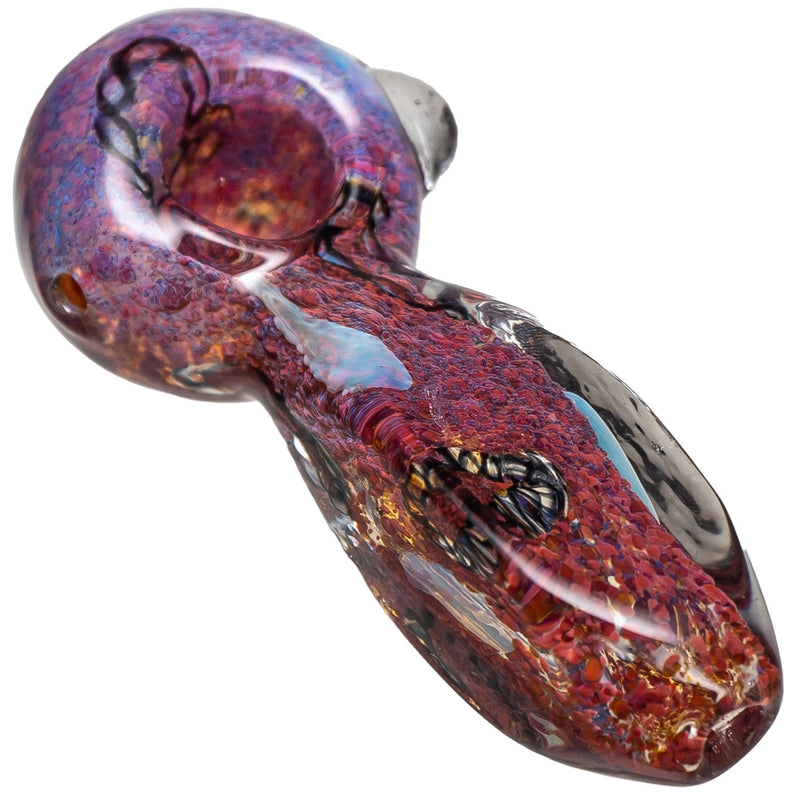 Shooters - Frit & Twist Cane Spoon w/ Squared Neck - Purple - The Cave