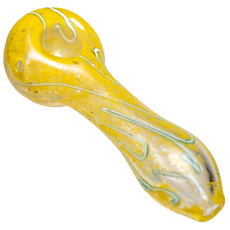 Shooters - Frit & Fume Spoon w/ Stringers - Yellow - The Cave