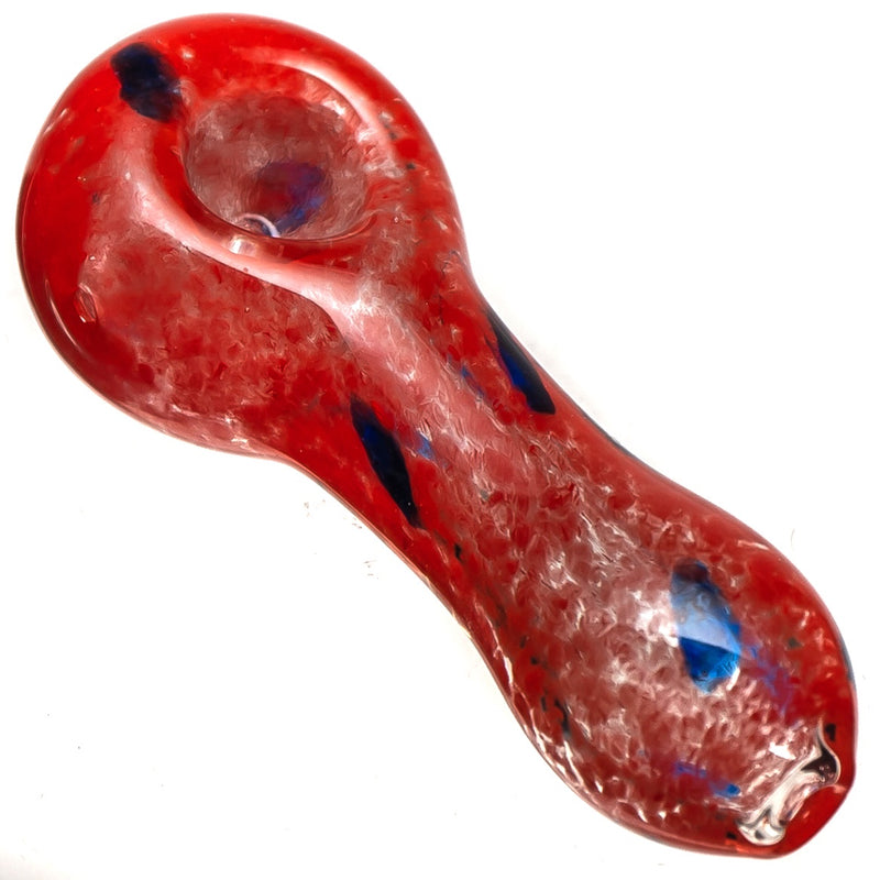 Shooters - Frit Spoon w/ Dots - Red & Blue - The Cave