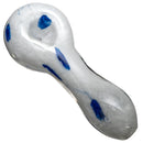 Shooters - Frit Spoon w/ Dots - White & Blue - The Cave